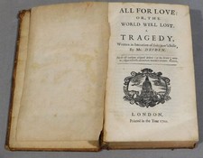 1710 John Dryden 6 Plays Antiquarian Leather Book All For Love Indian Emperor picture
