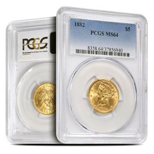 Pre-33 $5 Liberty Gold Half Eagle Coin MS64 (PCGS or NGC) Random Year picture
