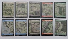 Complete Set of 10 Lord of the Rings Full Art Lands Magic the Gathering MTG LOTR picture