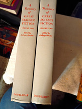 A Treasury of Great Science Fiction Vol 1 & 2 Anthony Boucher Doubleday HC 1959 picture