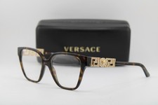NEW VERSACE MOD. 3358-B 108 HAVANA GOLD CRYSTALS AUTHENTIC EYEGLASSES 54-16 picture