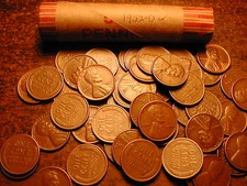 1952-D LINCOLN WHEAT CENT PENNY ROLL, nice condition   picture