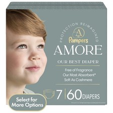 Pampers Amore Baby Diapers Size 7, 60 Count picture