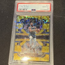Panini 2023-24 Select Kyrie Irving Dallas Mavericks Gold disco /10 pop 1🔥🔥🔥 picture
