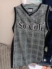 Vintage So Cal Tank Top Jersey Men’s Large Black Embroidered  Y2K Jersey picture