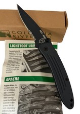 Vintage CRKT 7011LE Apache III SRT-HRE Elishewitz ATS-34 Serrated Knife Taiwan picture