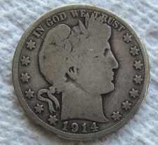 1914 50C Barber Half Dollar Rare Key Date Low Mintage Good picture