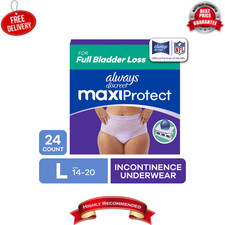 Always Discreet MaxiProtect Women's Incontinence Diapers Underwear, Large, 24 CT picture