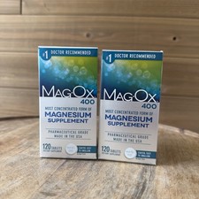 (2) Mag-Ox 400 Magnesium Supplement ; Count 120 Tablets Each - Exp 9/27 picture