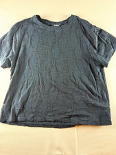 Express Black Solid Knit Textured Crew Neck Short Sleeve T-Shirt Women’s S picture