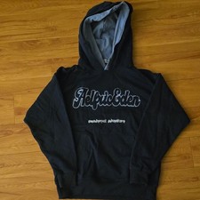 Aelfric Eden Fleece Logo Pullover Hoodie w/ Pockets Black/Navy Size S picture