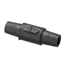 Hubbell Wiring Device-Kellems Hbldfbk Double Connector, 300/400A, Black picture