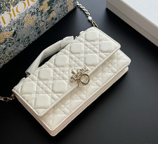 𝗗𝗶𝗼𝗿 My Dior Mini Cannage Lambskin Bag Milky White S0980 - NEW picture