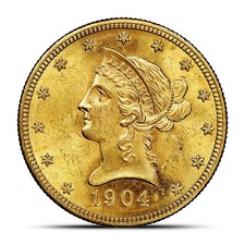 Pre-33 $10 Liberty Gold Eagle Coin (Cleaned) Random Year picture