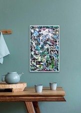 ORIGINAL ABSTRACT IMPRESSIONIST FINE ART  15x23 READY  TO HANG SIGNED PAINTING picture