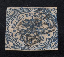 PONTIFICAL STATE 50 BAJOCCHI 1864 CANCELLED SORANI CERTIFICATE picture