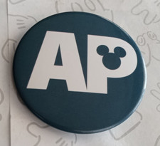 Blue AP Button with Mickey Head Icon 2016 Disney Pin 115749 picture