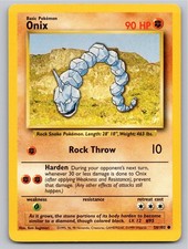 1999 POKEMON ONIX BASE SET UNLIMITED 56/102 C NM A88674 FREE S&H picture