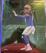 Fanatics Football Emanate Justin Herbert Auto Green /99 picture