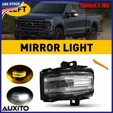 1-10xDriver Left Door Tow Mirror Amber White LED Signal Lamp For 15-24 Ford F250 picture