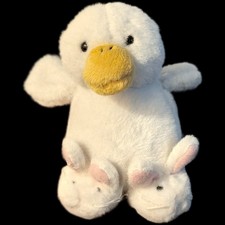 Vintage Ganz Soft Spots White Duck  Bunny Slippers Mini Plush 5