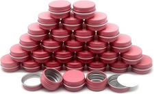 30 Pack 5ml Round Lip Balm Tin Cans, 5g Aluminum Makeup Sample Containers picture