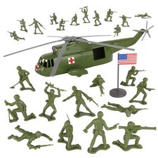 TimMee Processed Plastic SEA KING RESCUE HELICOPTER Playset Tim Mee Army Men picture
