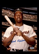 Hank Aaron PSA DNA Signed 8x10 Photo Autograph Braves picture