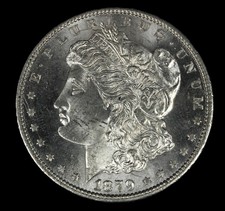 1879 S $1 Morgan Silver Dollar Choice BU UNC Reflective Field Lustrous- smh-2688 picture