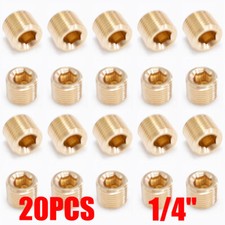 20Pcs Brass Pipe Plug 1/4
