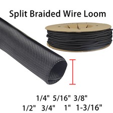 Braided Split-Sleeve Wire Cable Core Loom for High-Temp Automotive Harness Wrap picture