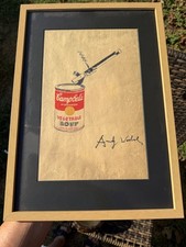 Andy Warhol Style Campbell's Soup Can Lithograph - Framed Museum Glass Leo Caste picture