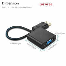 Lot of 50 Displayport DP Male To VGA Female Adapter Display Port Cable Converter picture