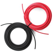 TEMCo 10 AWG Solar PV Wire, 70 Ft Black + 70 Ft Red, Bare Copper - Made in USA picture