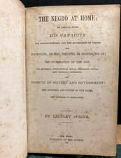 1st Ed.~Antique 1868 African Americana Book~The N---o at Home~by Lindley Spring picture