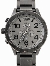 Nixon The 51-30 Chrono Men’s Watch Black Stainless Steel Gray Dial 300M picture