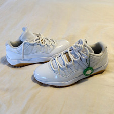 Nike Air Jordan 11 XI Low Golf Shoes White Metallic Gold Men’s 10.5 New picture