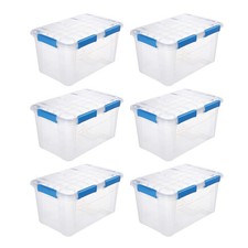 6 PACK - EZY STORAGE WATERPROOF 13.2Gal/52.8Qt/50L STORAGE BOX IP67 picture