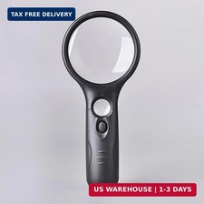 Heavy-Duty Magnifying Glass with Light | 3X & 45x Magnification | Scratch-Proof picture