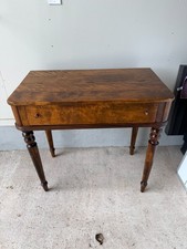 Antique Secretary Writing Desk Fold Down Top Wood Turned Legs 31” Vintage eBay  picture