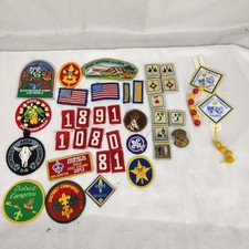 Lot Of Mix Vintage Modern Boy Scouts Weeblos Memorabilia Patches Belt Slides 80s picture