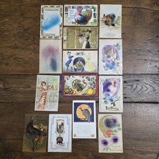 Antique Thanksgiving Postcards Lot Of 14 Embossed Turkey Greetings 1900s 1910s picture