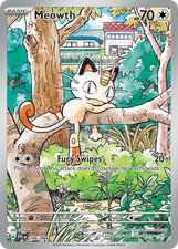 Meowth 106/094 Illustration Rare Phantasmal Flames Pokemon Holo Near Mint picture