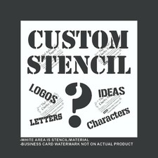 Custom Stencil - Your Logo - Reusable, Flexible Plastic Stencil, Many Sizes picture