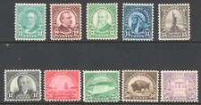 1931 US SC 692-701 Set of 10 Rotary 11x10.5 - OGMLH complete set F/VF - XF value picture