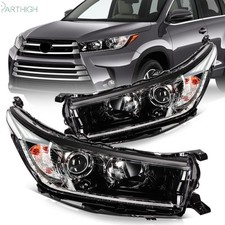 For 2017 2018 2019 Toyota Highlander Headlights Assembly LED DRL Projector Pair picture