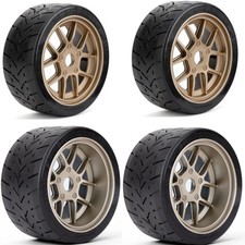 Powerhobby 1/8 Gripper Front Rear 42/54/100 Belted Tires Gold V2 Arrma Felony picture