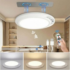 Rechargeable LED Ceiling Light Motion Sensor Remote 3 Color Magnetic Wireless picture