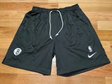 Nike NBA Brooklyn Nets Reversible Team Issue Gray Black Shorts Men's Size M NWT picture