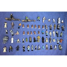 Vintage Star Wars Micro Machines Lot x63 Figures + 2 Speeder Bikes Galoob picture